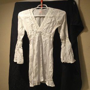 DEBBIE KATZ SOUTH BEACH White Cotton Beach Romper